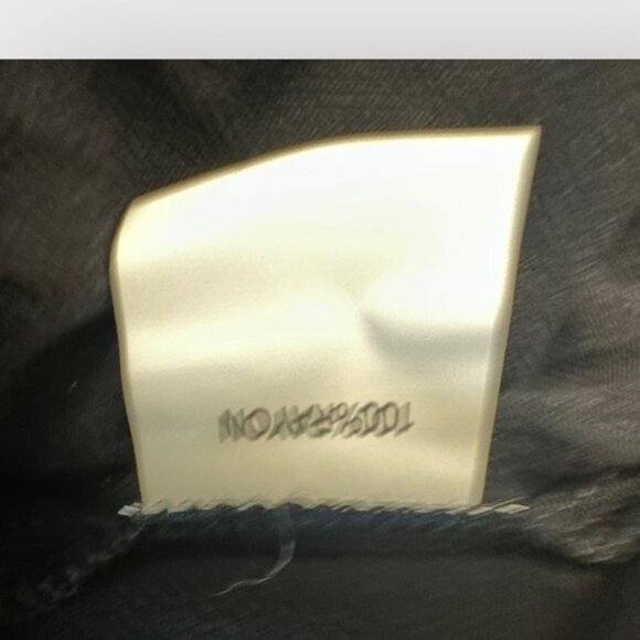 NWT Women’s 12 Bloomchic Black Solid Contrast Lace Ruffle Round Neck Blouse L - Picture 3 of 11